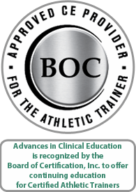 Approved CE Provider for the Athletic Trainer TRAC Badge 2015